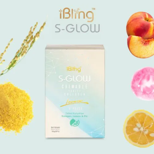 iBling S-Glow 头发，指甲和皮肤美容片剂。