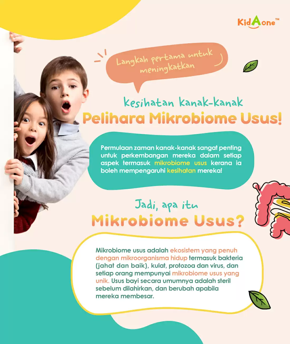 Kidaone Mocrobiome Probiotik Untuk Kanak Kanak Heal2u