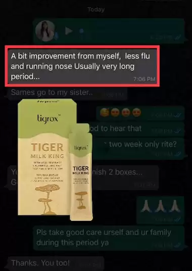 Tigrox Tiger Milk King Testimoni 1