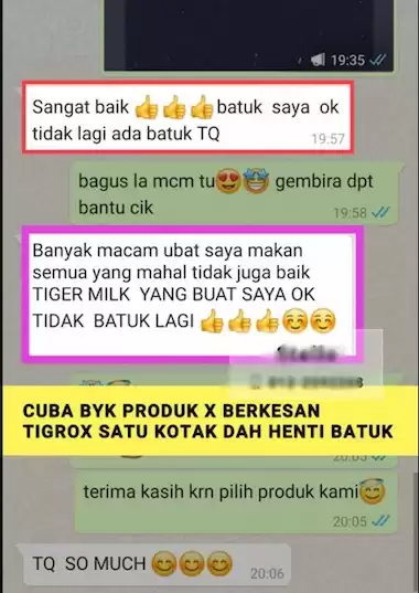 Tigrox Tiger Milk King Testimoni 14