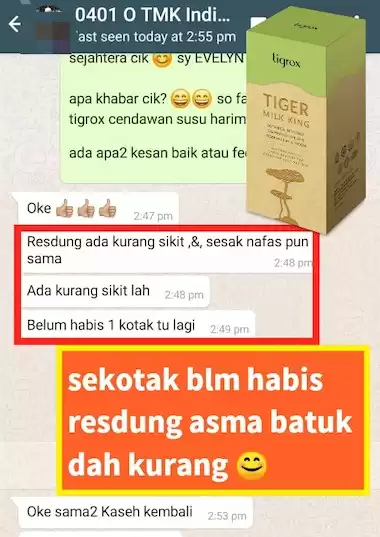 Tigrox Tiger Milk King Testimoni 16
