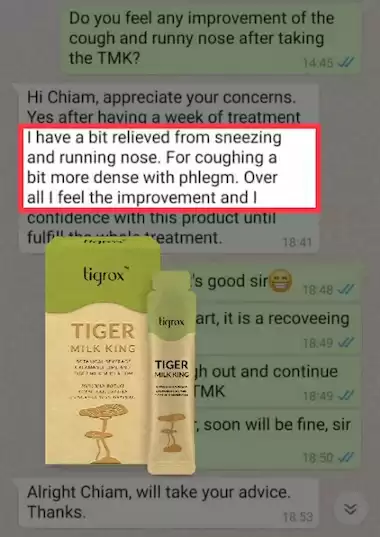 Tigrox Tiger Milk King Testimoni 2