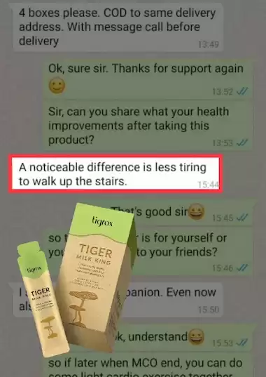 Tigrox Tiger Milk King Testimoni 3