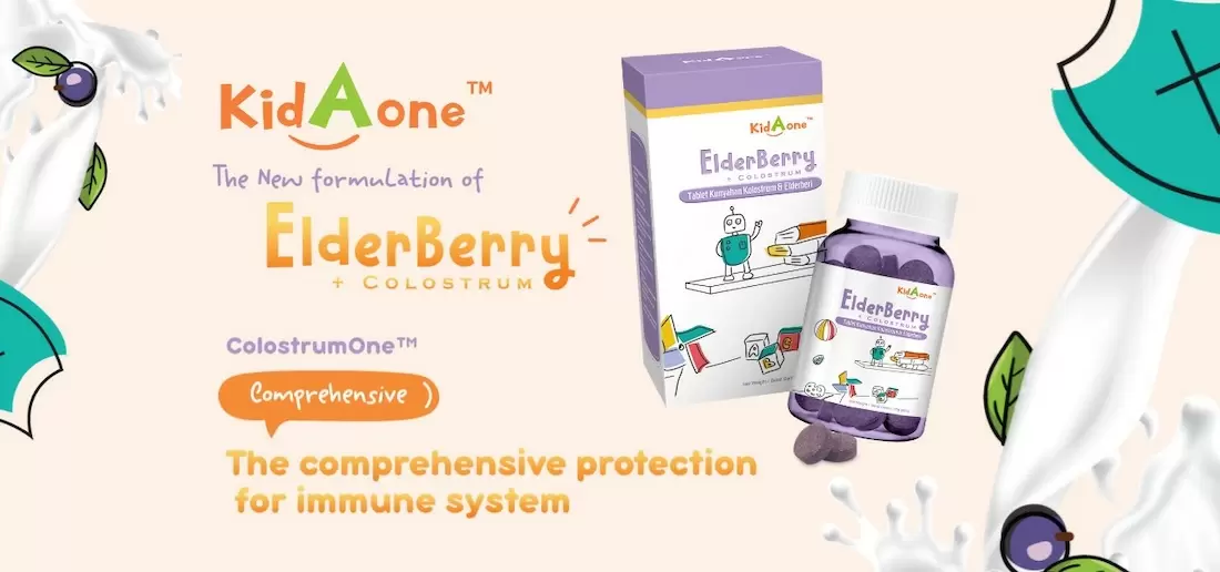 Kidaone new formulation of elderberry and colostrum.